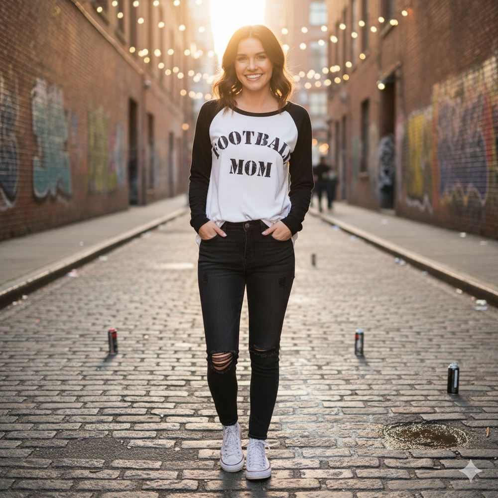 Triumph Football Mom long Sleeve Shirt